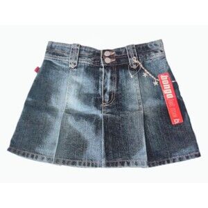 NWT Bongo Jean Pleated Skort w/Chain New Old Stock Vintage 1990s sz 12 Girls
